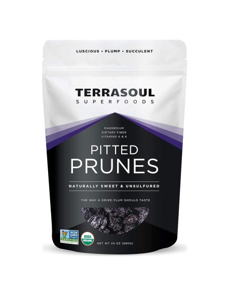 Ciruelas Pasas Orgánicas Sin Hueso Terrasoul 680g - Fibra y Vitamina K
