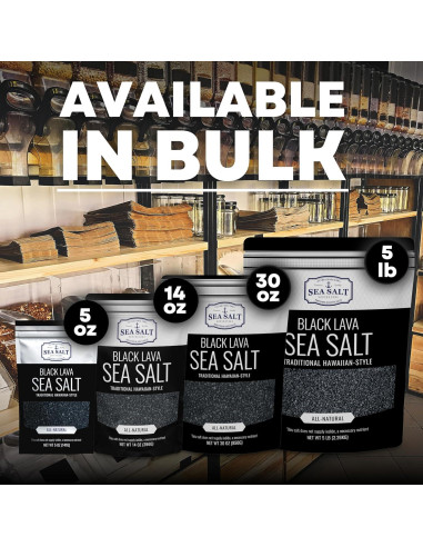 Sal de Mar Negra Hawaiana con Carbón Activado 142 g