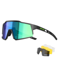 Gafas de Ciclismo KAPVOE TR90 4 Lentes Intercambiables