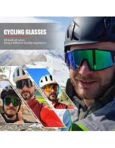 Gafas de Ciclismo KAPVOE TR90 4 Lentes Intercambiables 2