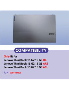 Cubierta Trasera LCD con Antena D-KXCPELE para Lenovo ThinkBook 15 G2/G3 2