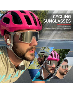 Gafas de Ciclismo KAPVOE TR90 4 Lentes Intercambiables 2