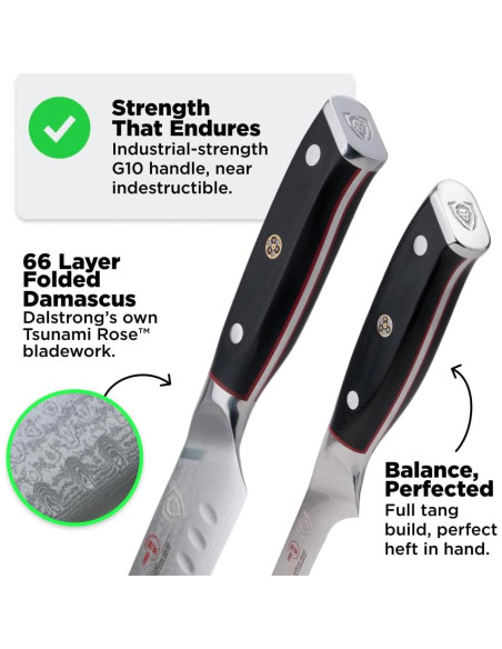 Set de Cuchillos de Cocina Dalstrong - Rebanar 30 cm y Deshuesar 15 cm - Acero AUS-10V