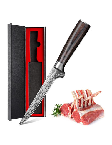 Cuchillo de Deshuesar YTUOMZI 15.24 cm Acero Alemán Flexible