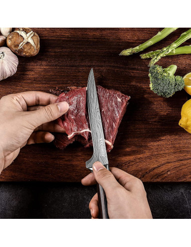 Cuchillo de Deshuesar YTUOMZI 15.24 cm Acero Alemán Flexible