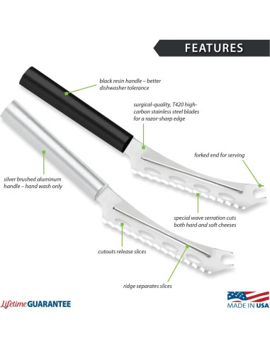 Cuchillo de Queso RADA R139PK2, Hoja 13.3 cm, Paquete de 2