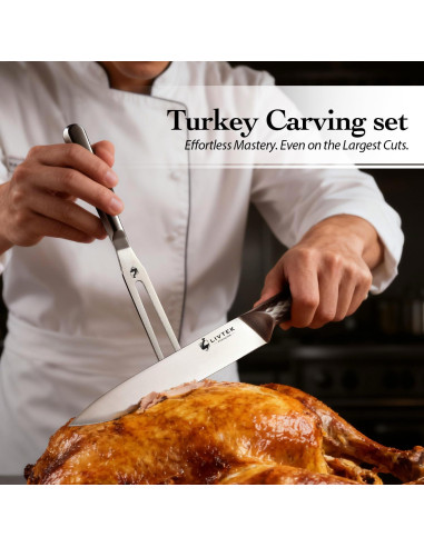 Conjunto de Cuchillo y Tenedor Livtek 20 cm Acero Inoxidable