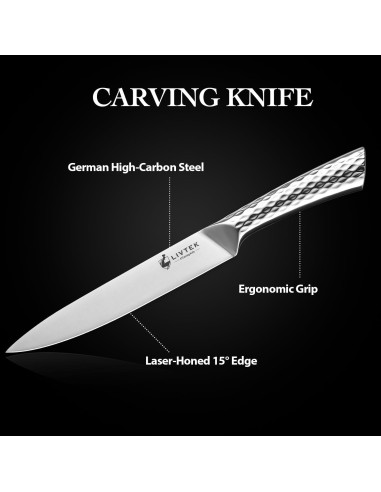 Conjunto de Cuchillo y Tenedor Livtek 20 cm Acero Inoxidable