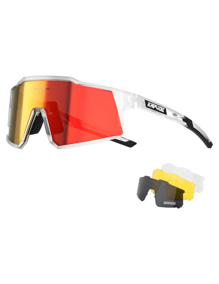 Gafas de Ciclismo KAPVOE TR90 4 Lentes Intercambiables Gafas de Ciclismo KAPVOE TR90 4 Lentes Intercambiables