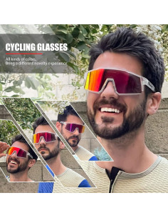 Gafas de Ciclismo KAPVOE TR90 4 Lentes Intercambiables 2