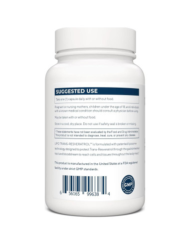 Suplemento de Resveratrol Liposomal Renue By Science 90 Cápsulas 125mg