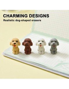 24 Borradores de Lápiz en Forma de Perro TDOCK Multicolor 2