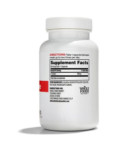 L-Tirosina 500mg 100 Cápsulas 365 Whole Foods Market 2