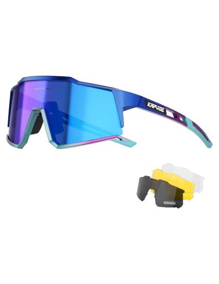 Gafas de Ciclismo KAPVOE TR90 4 Lentes Intercambiables Gafas de Ciclismo KAPVOE TR90 4 Lentes Intercambiables