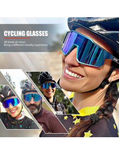 Gafas de Ciclismo KAPVOE TR90 4 Lentes Intercambiables 2
