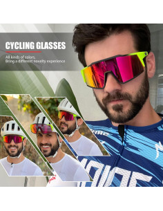 Gafas de Ciclismo KAPVOE TR90 4 Lentes Intercambiables 2