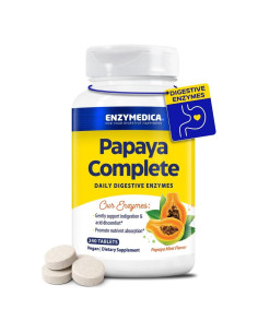 Enzymedica Enzimas Digestivas de Papaya Orgánica 240 Tabletas