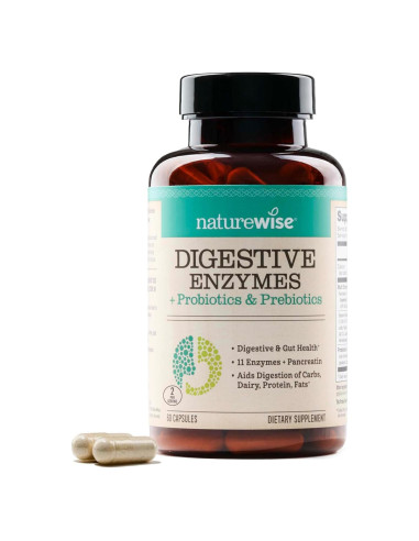 NatureWise Enzimas Digestivas 60 Cápsulas - Probioticos y Prebioticos