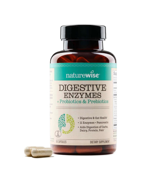 NatureWise Enzimas Digestivas 60 Cápsulas - Probioticos y Prebioticos