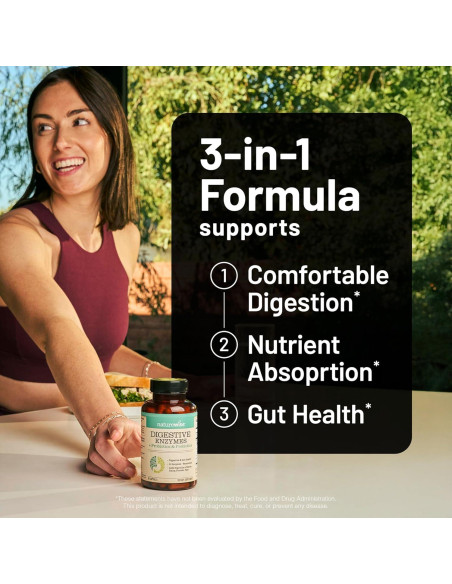 NatureWise Enzimas Digestivas 60 Cápsulas - Probioticos y Prebioticos
