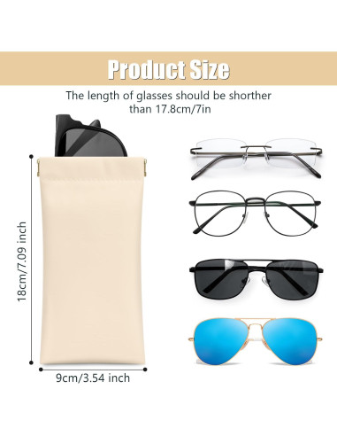 Estuche para Gafas Sightor 2 Pcs Cuero Impermeable