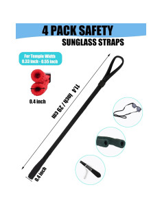 Correa de Gafas HORNYPOOT 4 Piezas Elásticas Niños 2