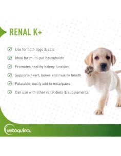 Suplemento de Potasio Vetoquinol Renal K+ Gel 142g para Mascotas 2