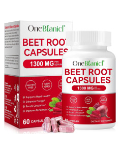 Cápsulas de Remolacha Orgánica - Suplemento Energético 60 Unidades