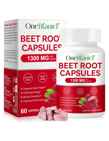 Cápsulas de Remolacha Orgánica - Suplemento Energético 60 Unidades