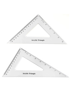Juego de Reglas Triangulares Coopay 15 y 22.86 cm Plástico