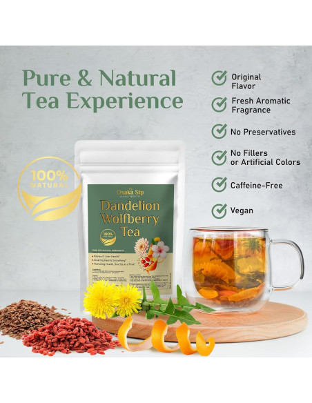 Té de Hierbas Osaka Sip Diente de León y Goji 144g - 12 Bolsas