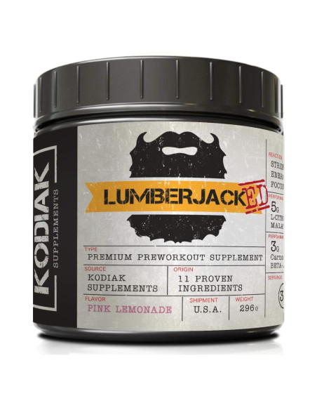 Suplemento Pre Entrenamiento LUMBERJACKED Kodiak 30 Porciones - Energía y Fuerza