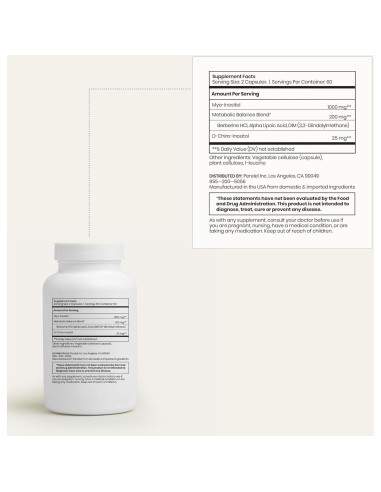 Suplemento Hormonal Perelel 120 Cápsulas - Inositol, Berberina
