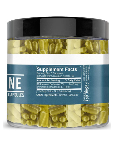 Berberina Elementos de la Tierra 200 Cápsulas Puras Sin Aditivos