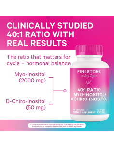 Suplemento de Inositol Pink Stork 40:1 - 90 Cápsulas 2