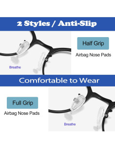 Almohadillas de nariz para gafas Omnful 5 pares con tornillos 2