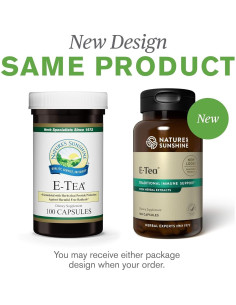 Cápsulas E-Tea Nature's Sunshine 100g - Apoyo Inmunológico 2