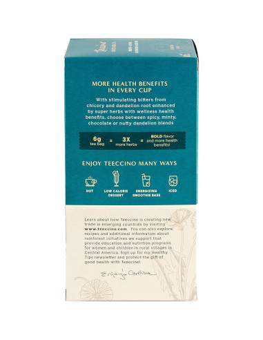 Teeccino Té Herbal Diente de León y Coco - 25 Bolsitas