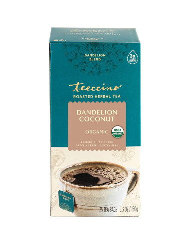 Teeccino Té Herbal Diente de León y Coco - 25 Bolsitas