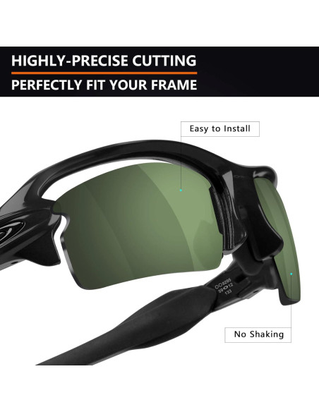 Lentes de Reemplazo Polarizados Alphax para Oakley Flak 2.0