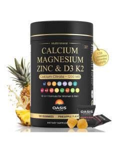 Gomitas de Calcio 1200 mg OASIS FORCE con Vitamina D3 y K2