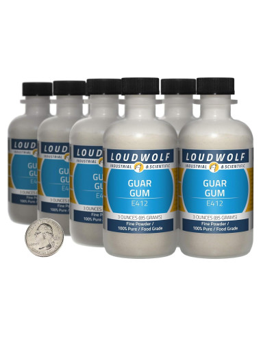 Goma Guar 100% Grado Alimenticio Loudwolf 0.68 Kg 8 Botellas