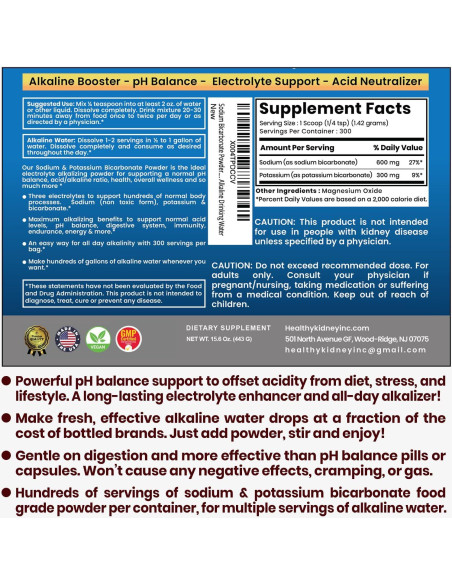 Suplemento Alcalinizante en Polvo Healthy Kidney 340g