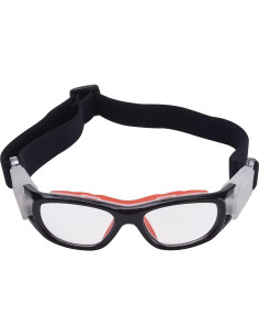 Gafas Deportivas RX Baloncesto PC Negro Rojo Ajustables 2