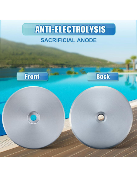 Peso de Ánodo de Zinc Dreyoo 2 Piezas 243.8g para Piscina