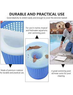Calcetines de Skimmer de Piscina GIVEKI Reutilizables 50pcs 2