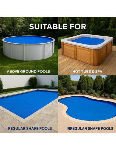 Manta Solar para Piscina SunHeater 4.27x8.53 m - Cubierta Térmica Rectangular
