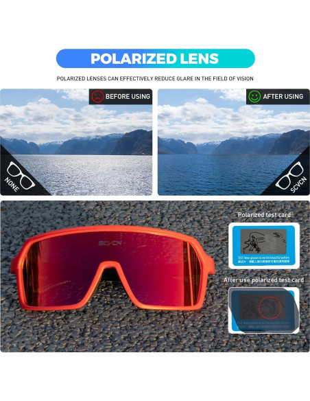 Gafas de Ciclismo Polarizadas SCVCN S61 UV400 Antideslizantes