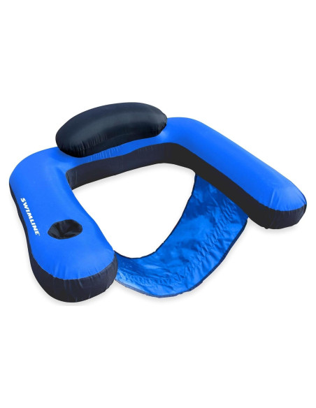 Sillón Inflable Swimline U-Cubierto Tela con Portavasos 81x63cm
