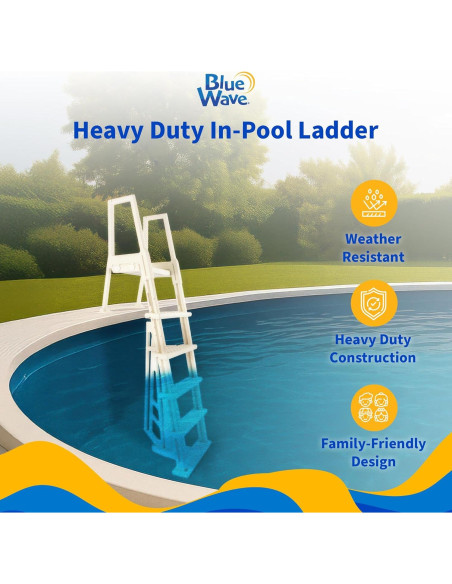 Escalera de Piscina Blue Wave NE1175 - 5 Peldaños Antideslizantes